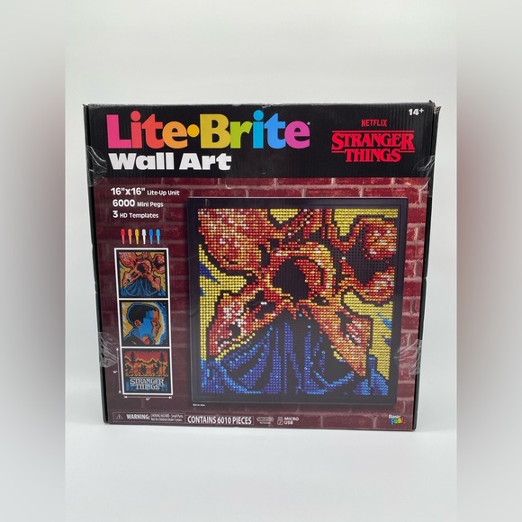 lite brite Art Stranger Things Litebrite Deluxe Wall Art 6 X 16 600 lite brite Art Stranger Things Litebrite Deluxe Wall Art 6 X 16 600